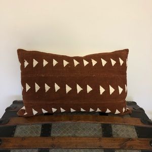 Brown and White Mud Cloth Pillow